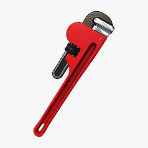 3d model adjustable pipe wrench