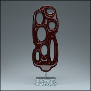 modern abstract sculpture 3d blend