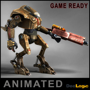 robot animations 3d max