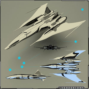free fighter gunship 3d model