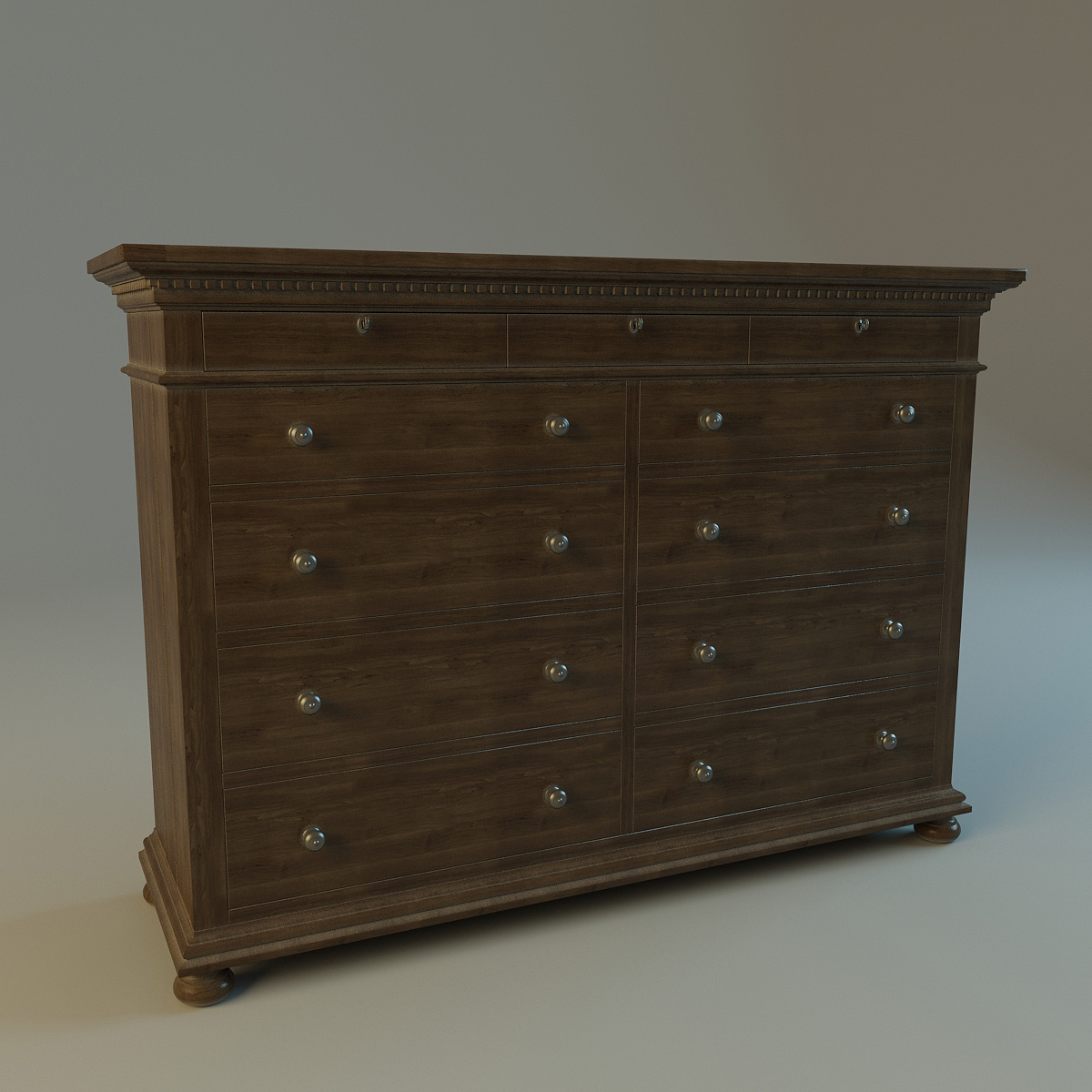 st james 11-drawer dresser 3d obj