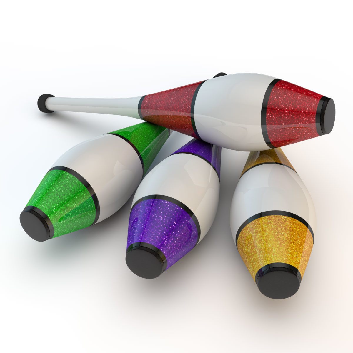 3d c4d juggling clubs