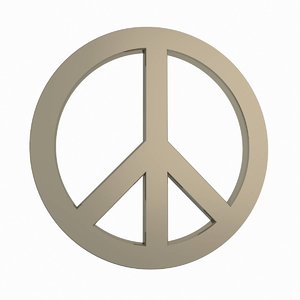 3d peace symbol
