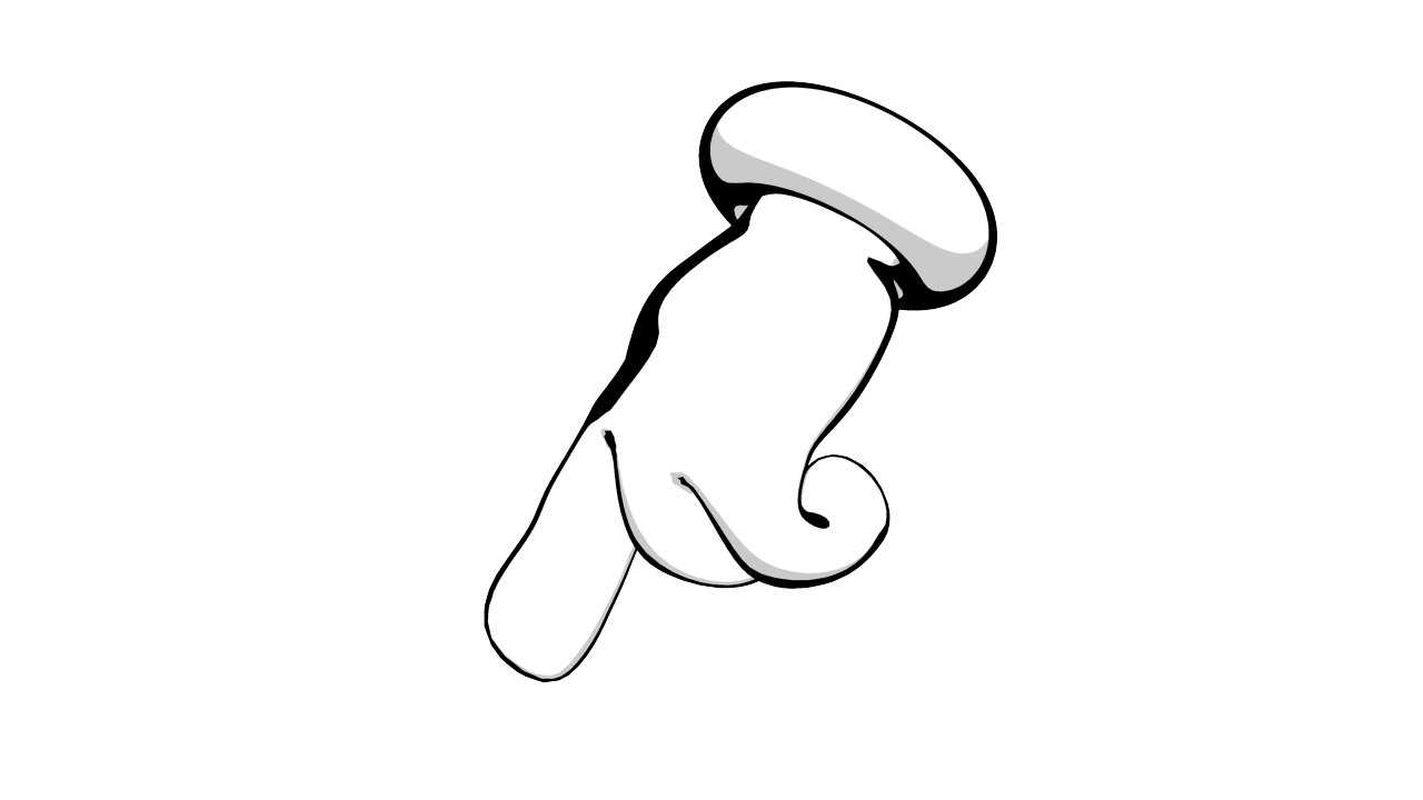 cartoon hand, animated and rigged