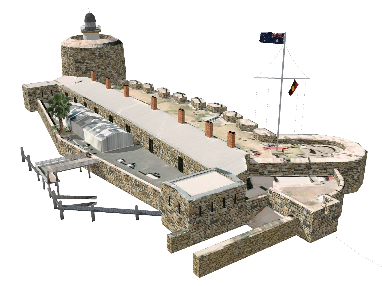 fort denison 3d model