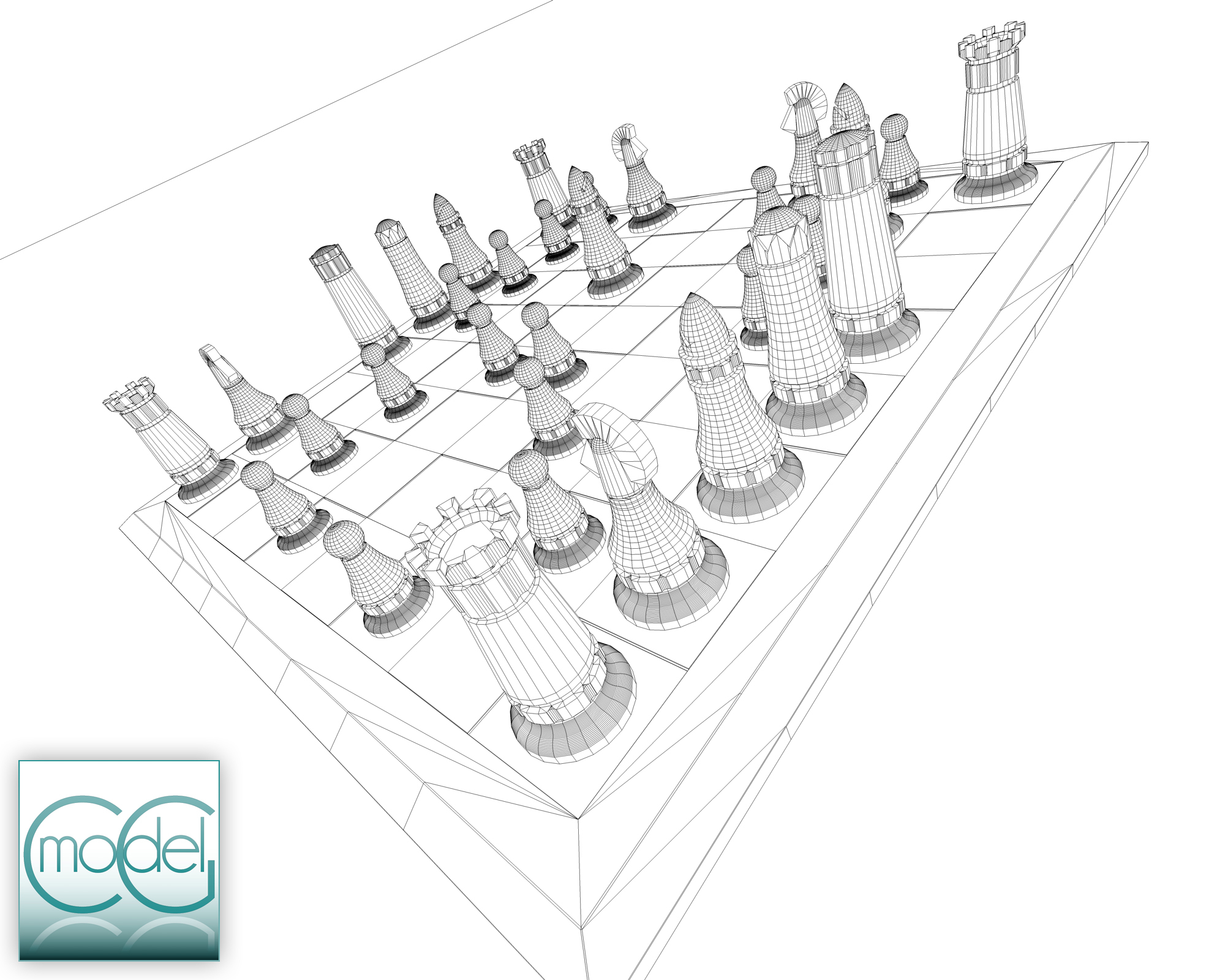 國際象棋3d模型