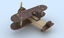 3d toy wood plane model