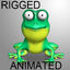 3d frog character physique