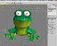 3d frog character physique