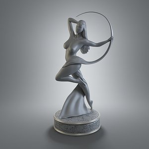 female figurine art 3d obj
