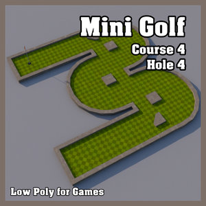 3d model mini golf hole
