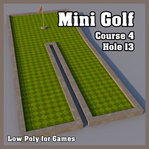mini golf hole 3d model