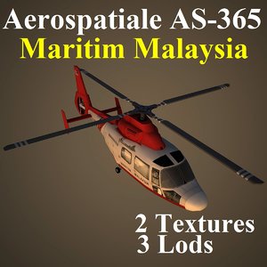 aerospatiale mas helicopter 3d max