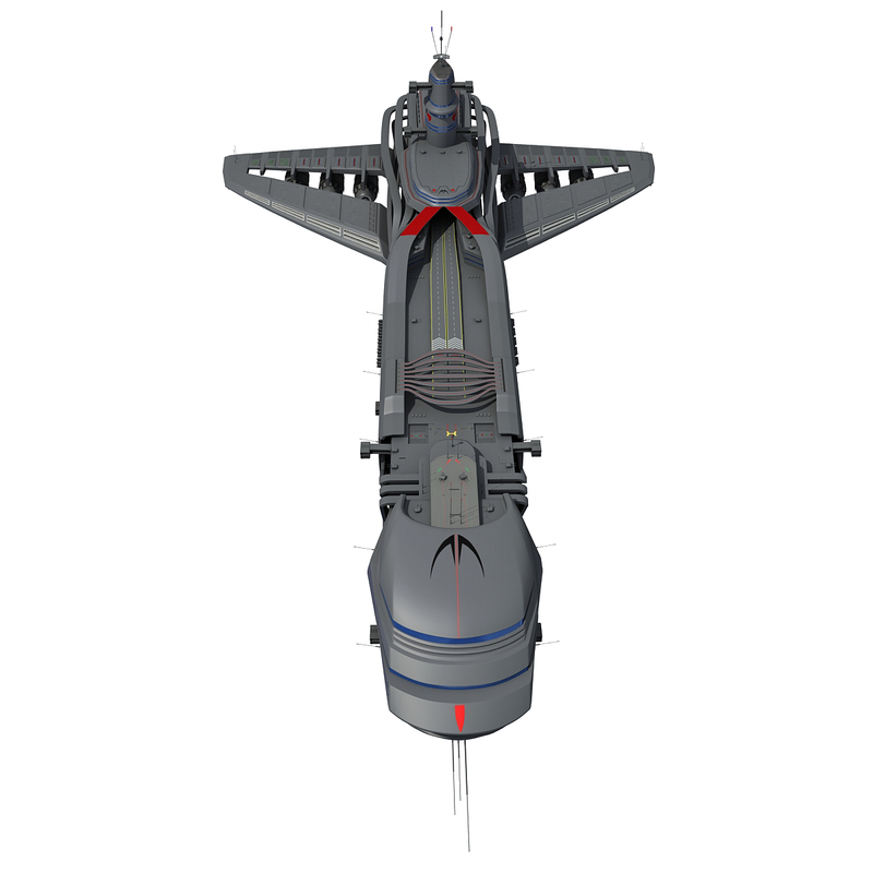 spaceship mothership 3d model