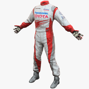 3d racing driver clothes toyota model