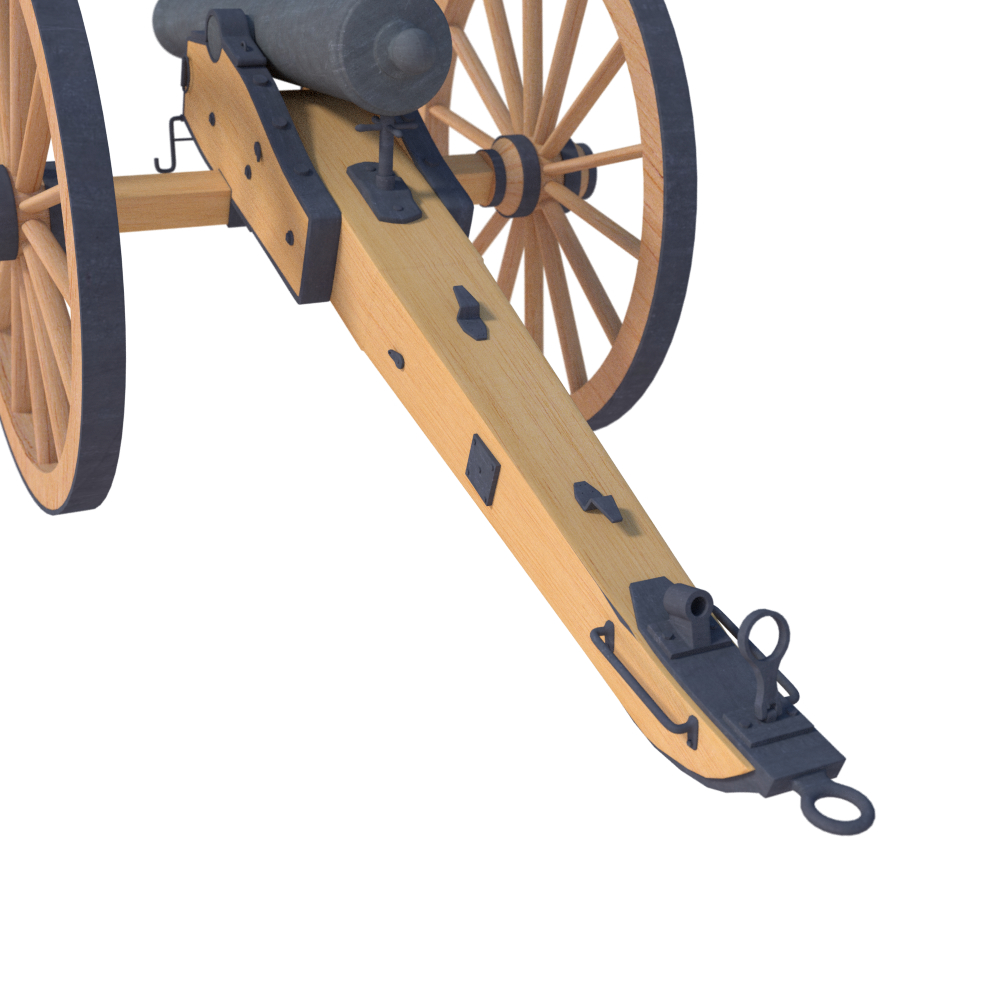 12磅重的拿破仑内战大炮3d模型