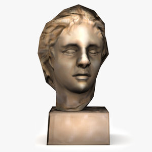 3d model alexander great bust statue