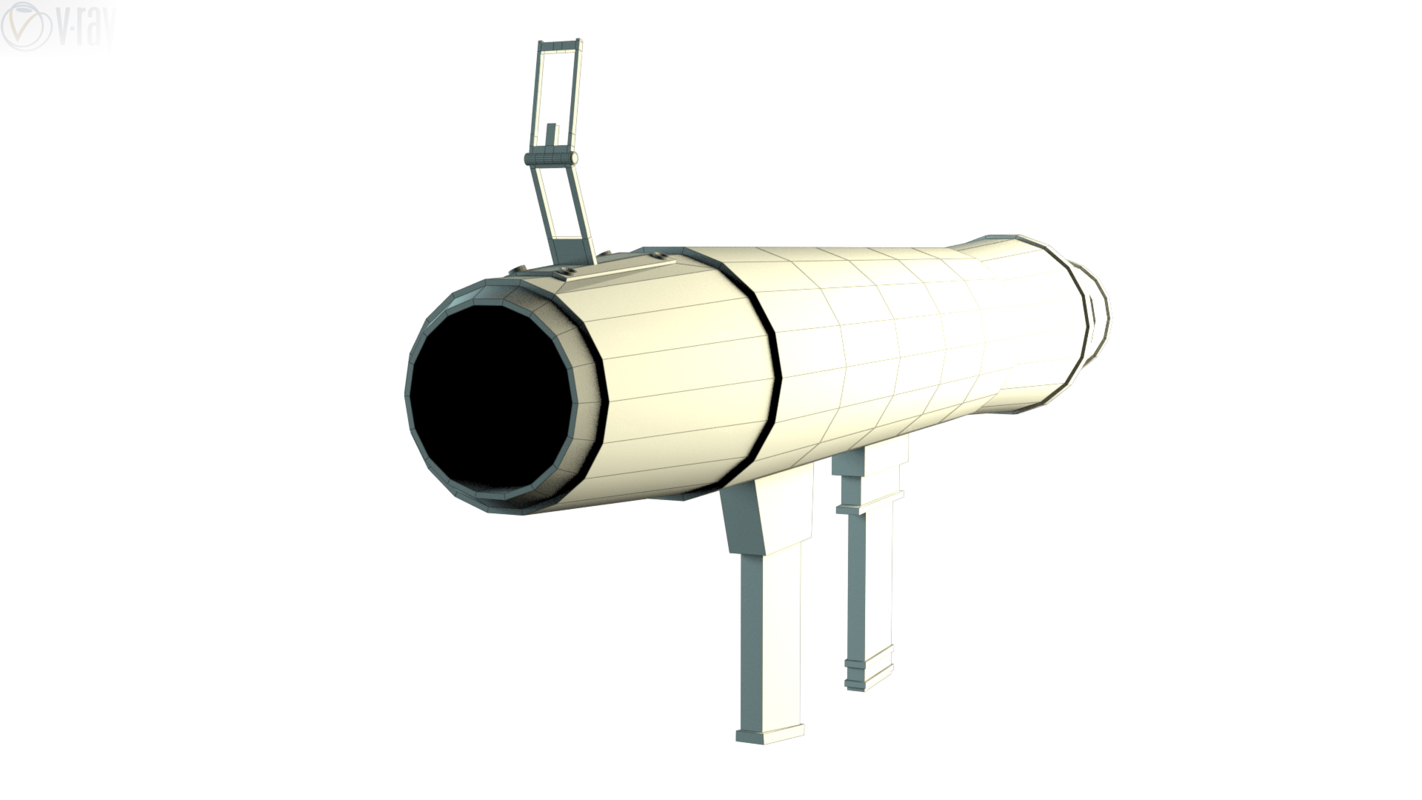 3d model rocket launcher cartoon