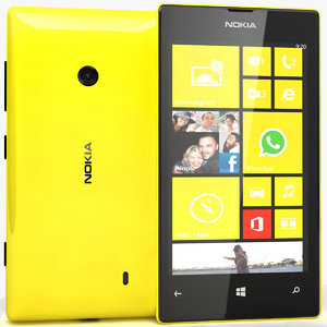 nokia lumia 520 yellow 3ds