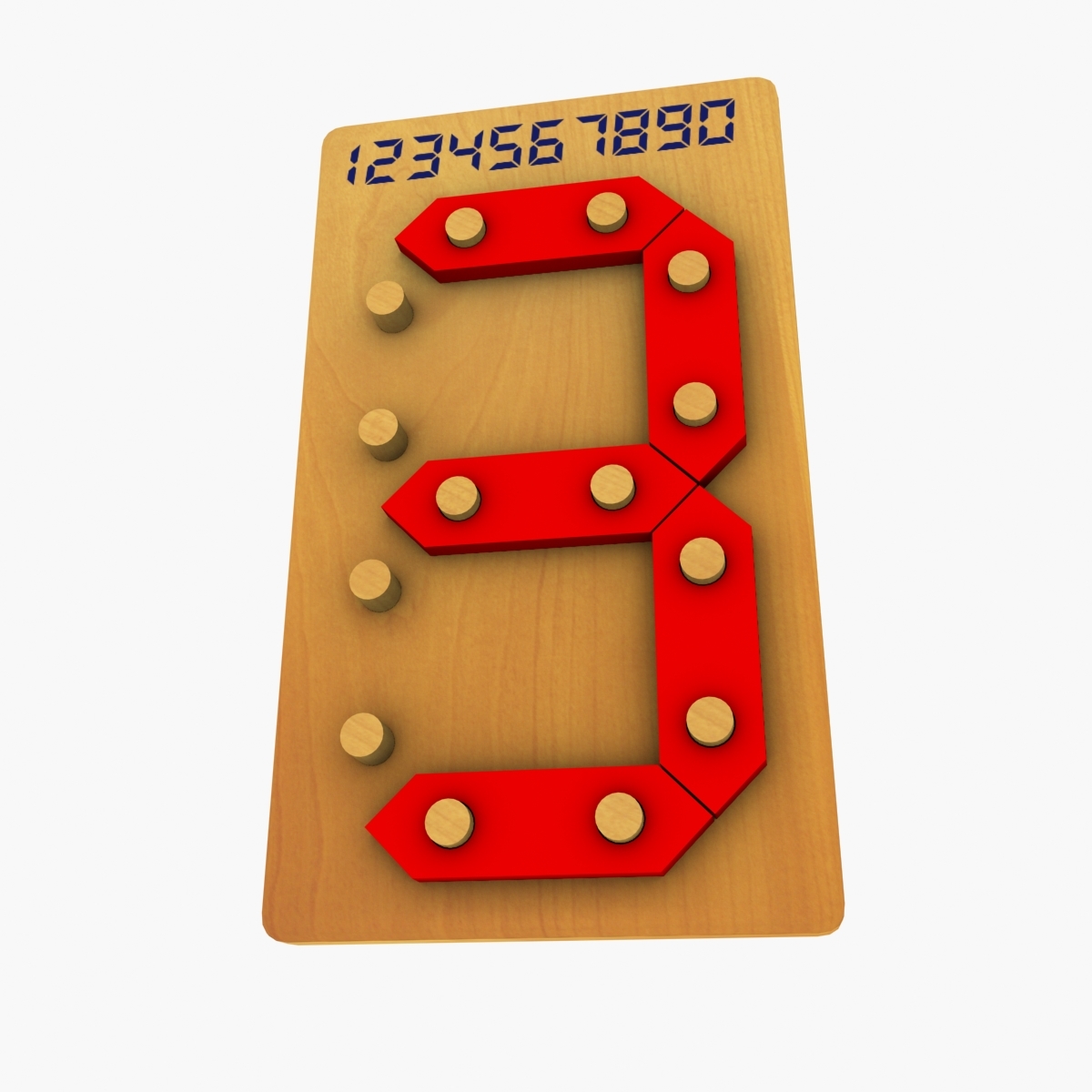 数字号码玩具3d模型