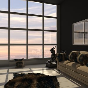 3d model living room