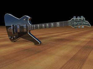 3d washburn ps1800 black guitar
