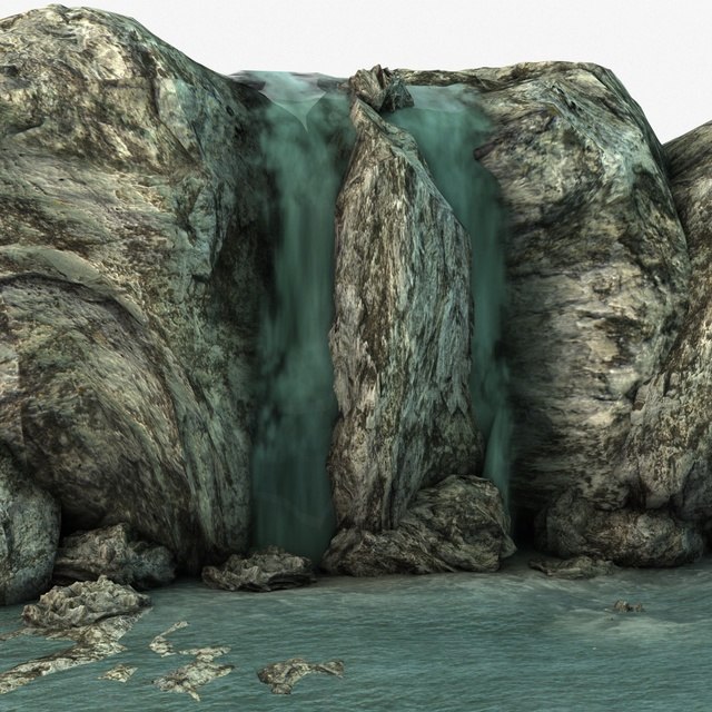 waterfall model 3d sketchup 3d waterfall rocks model