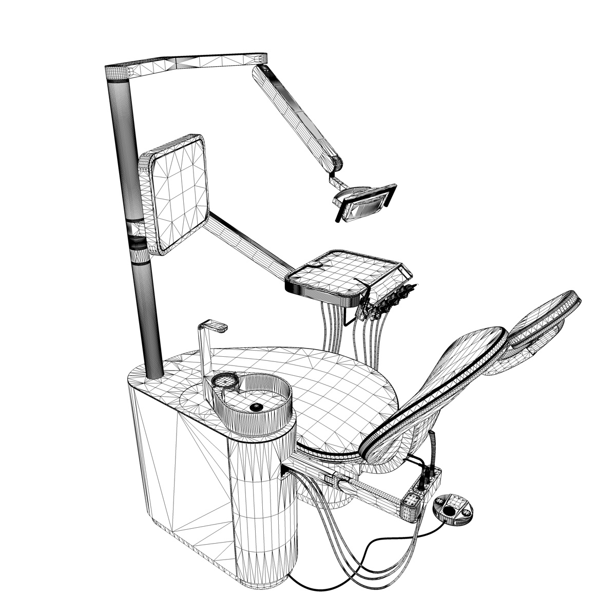 Стоматологическое кресло 3д модель