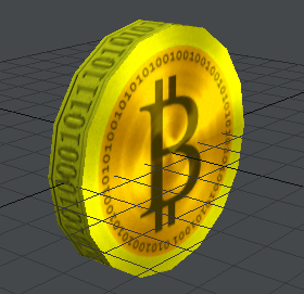 bitcoin coin 3d model