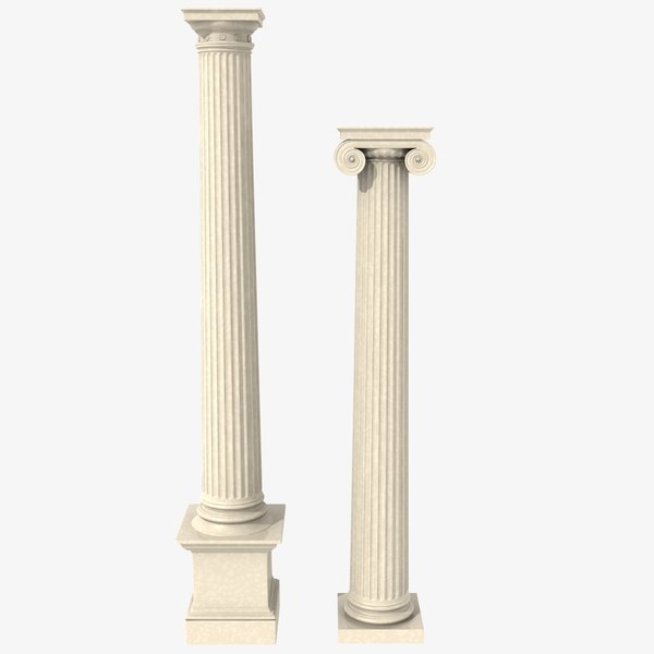 antique columns 3d model