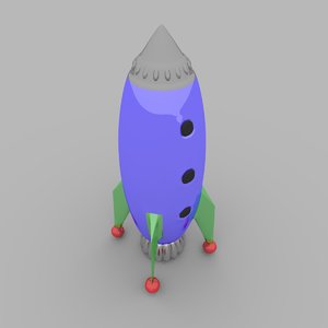 free toy rocketship 3d model