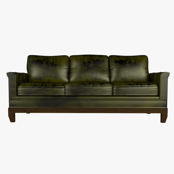 max leather modern stickley sofa