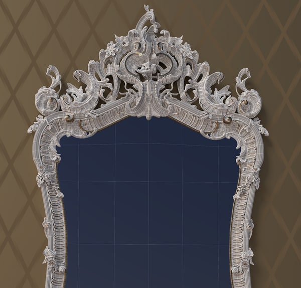 Free Baroque Mirror Table 3d Model