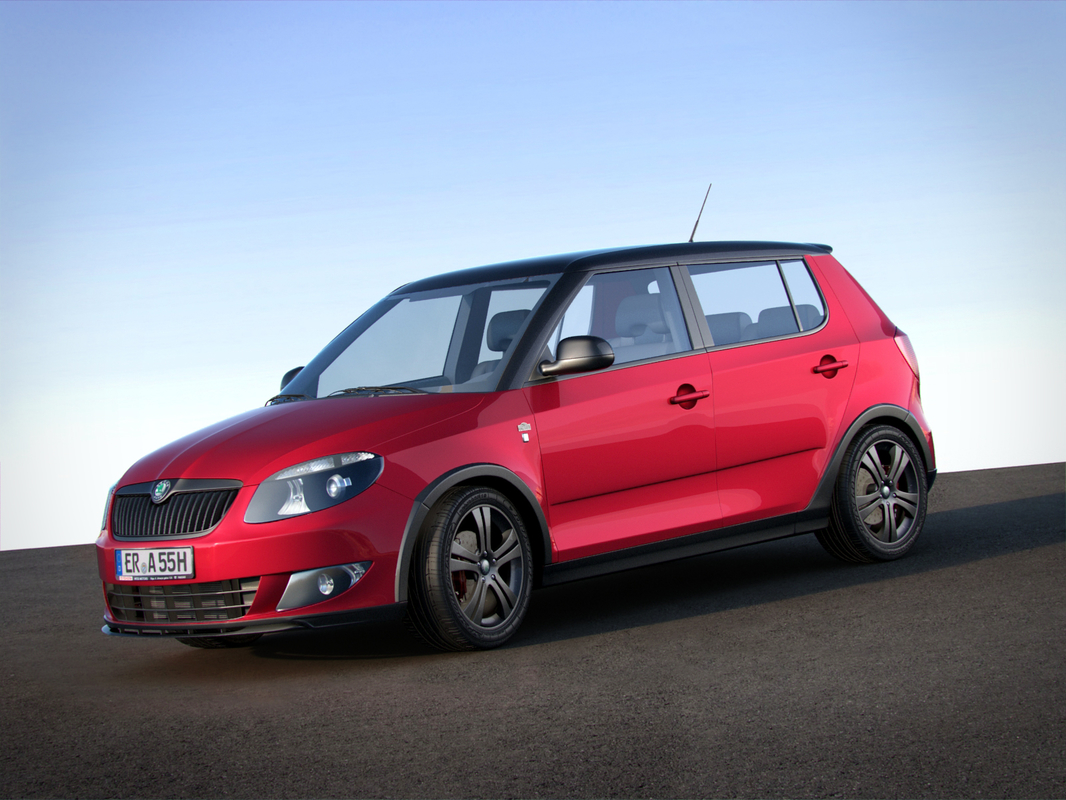 RDX Racedesign Spoiler Anteriore VARIO-X Per Skoda Fabia II 5J Monte Carlo (2010-2014) - PU Nero, Kit Di Montaggio Incluso - 3