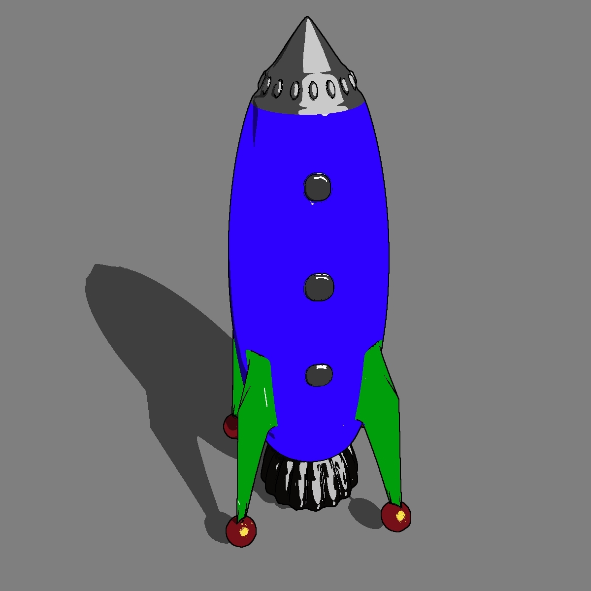 free toy rocketship 3d model
