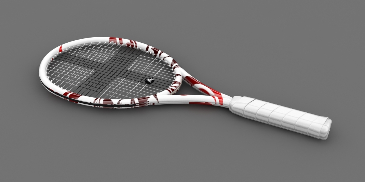 3d model custom tennis racket