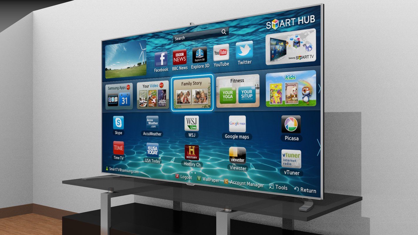 Samsung F8000 Smart Tv 3d Model