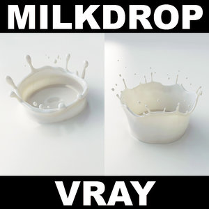 3d milk drop model