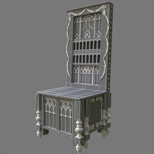 medieval throne 3d model