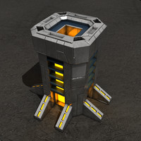 crystal powerplant sci-fi building max