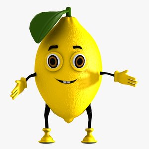 3d model lemon character