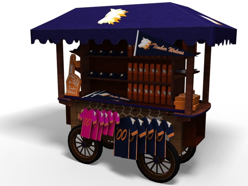 3d merchandise cart