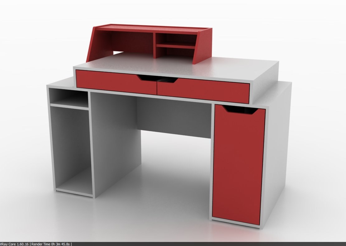 Designer S Computer Desk 3d Model