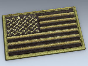 patch flag olive drab max