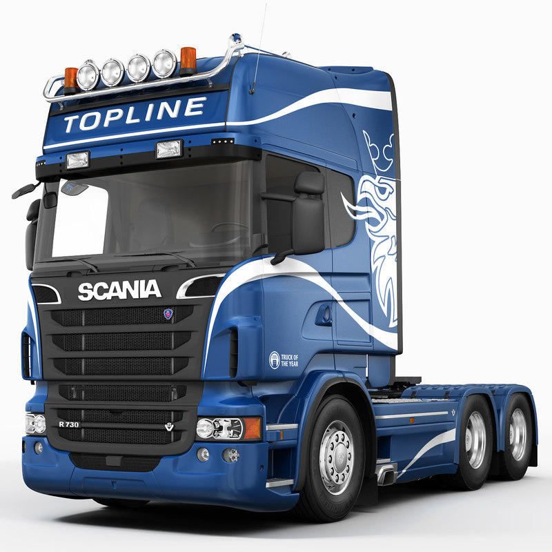 3d scania r730 6x4 model 