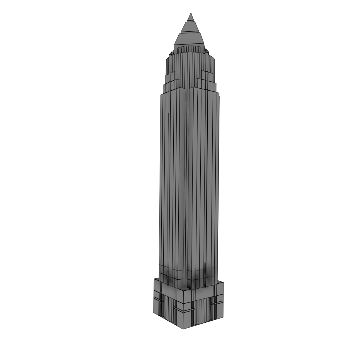 skyscraper messeturm 3d model