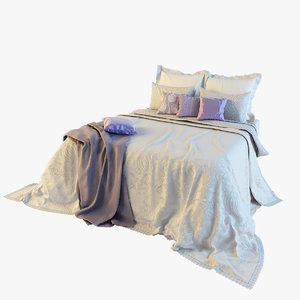 3d model of bedclothes bed