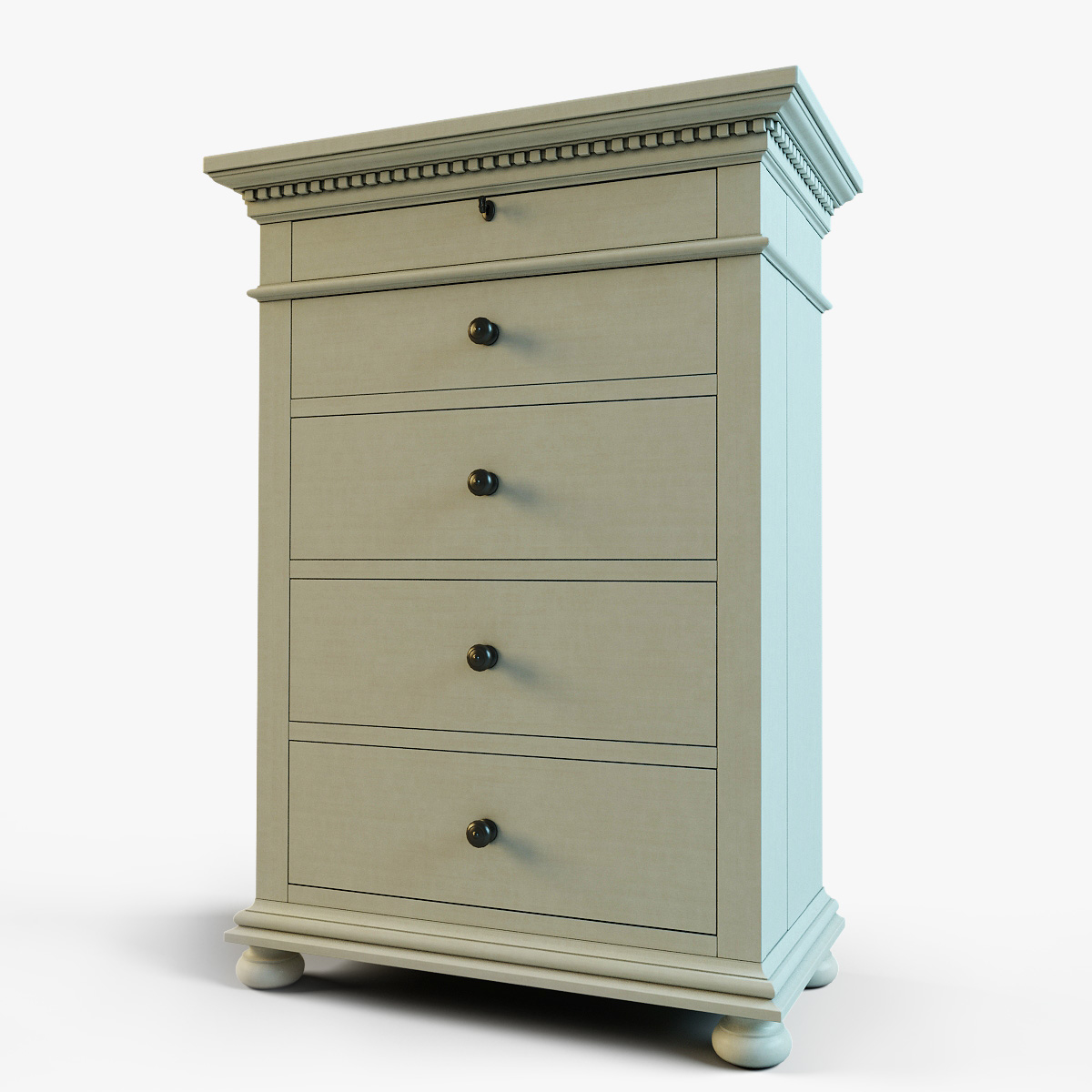 Max St James Narrow 5 Drawer