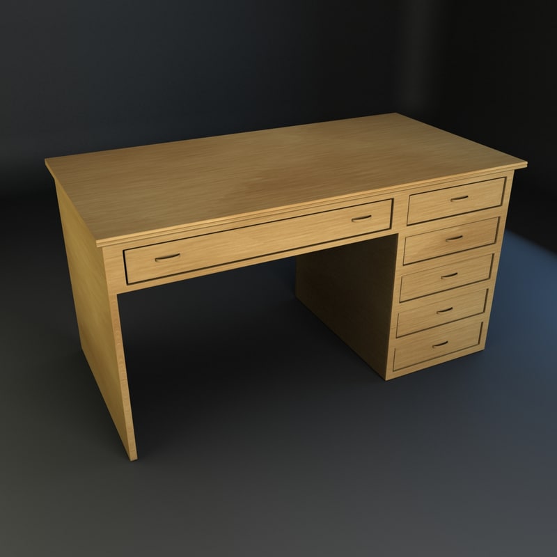  3d  model  desk 