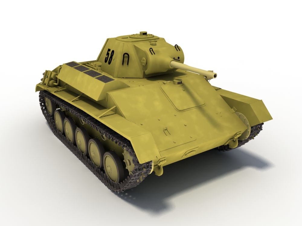 T 70 Tank 3d Model